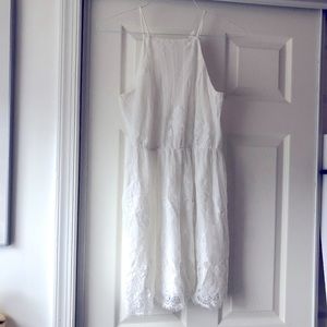 Charlotte Russe White Dress with a Lacy Trim
